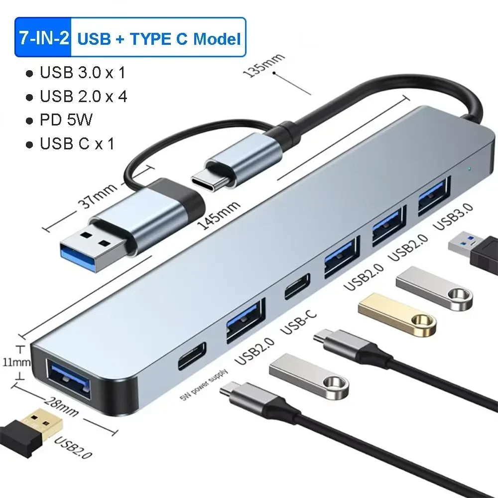 3-in-1 USB C Hub