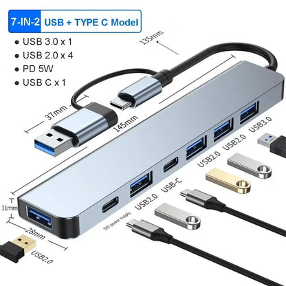 3-in-1 USB C Hub